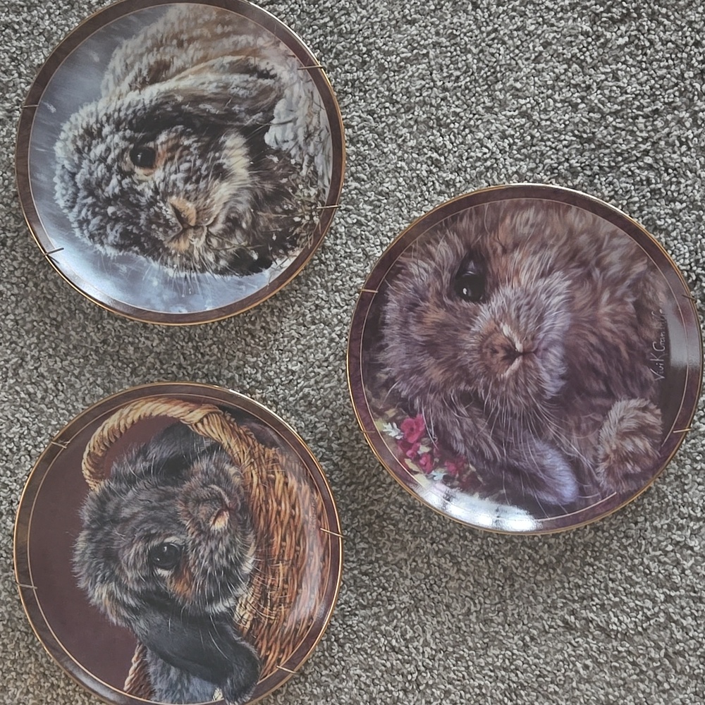 Bradford Exchange “Bunny Tales” set of 2 Collectors Plates. BASKET CASE SOLD!!!